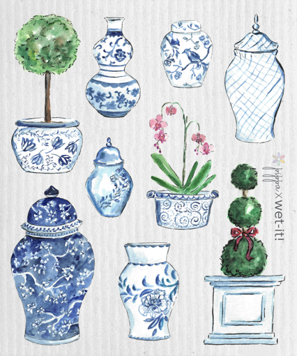 CHINOISERIE MIX SWEDISH CLOTH