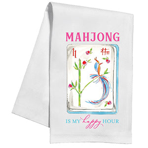 KITCHEN TOWEL- MAHJONG IS MY HAPPY HOUR