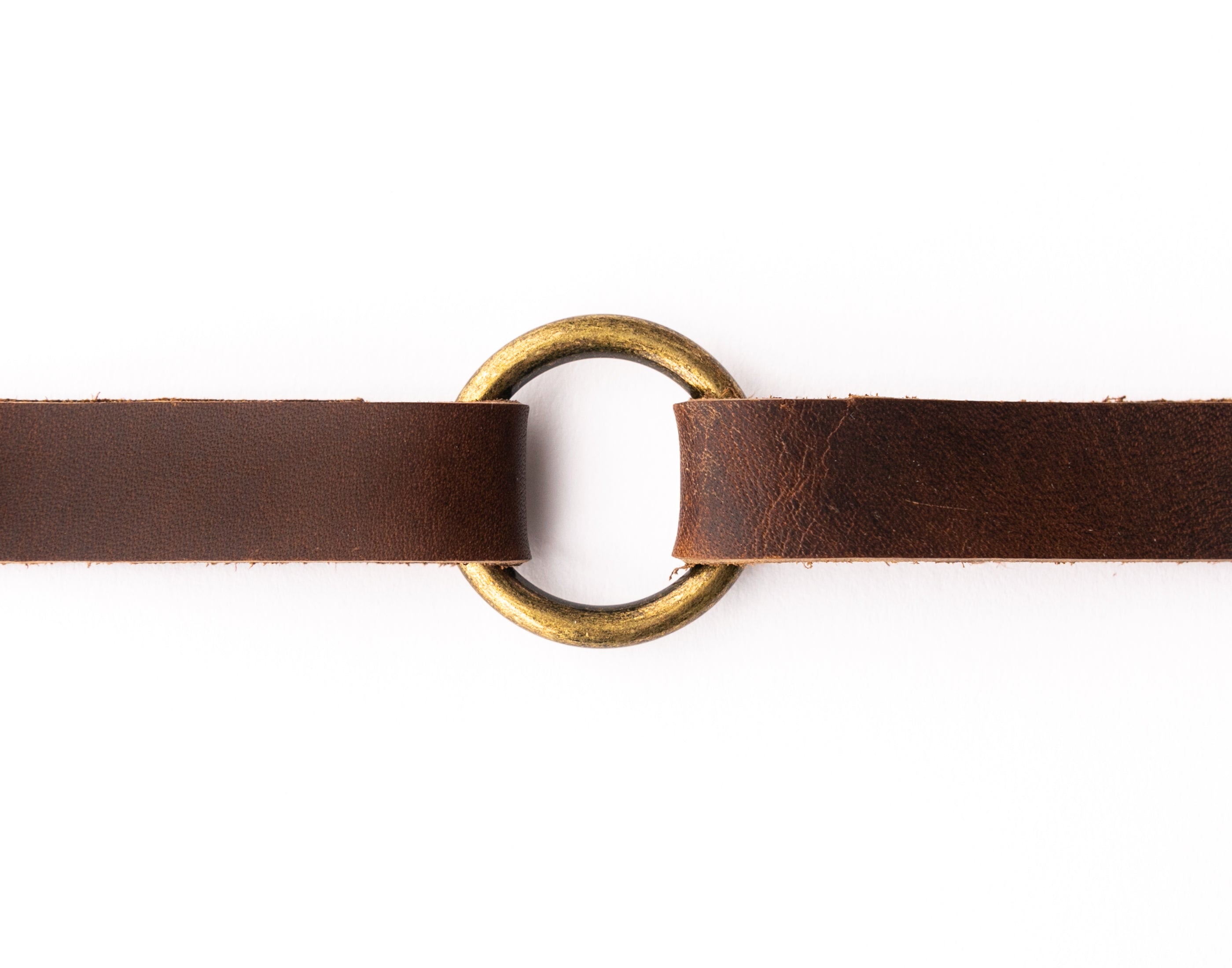 CARVED DARK BROWN LEATHER BRACELET REGULAR