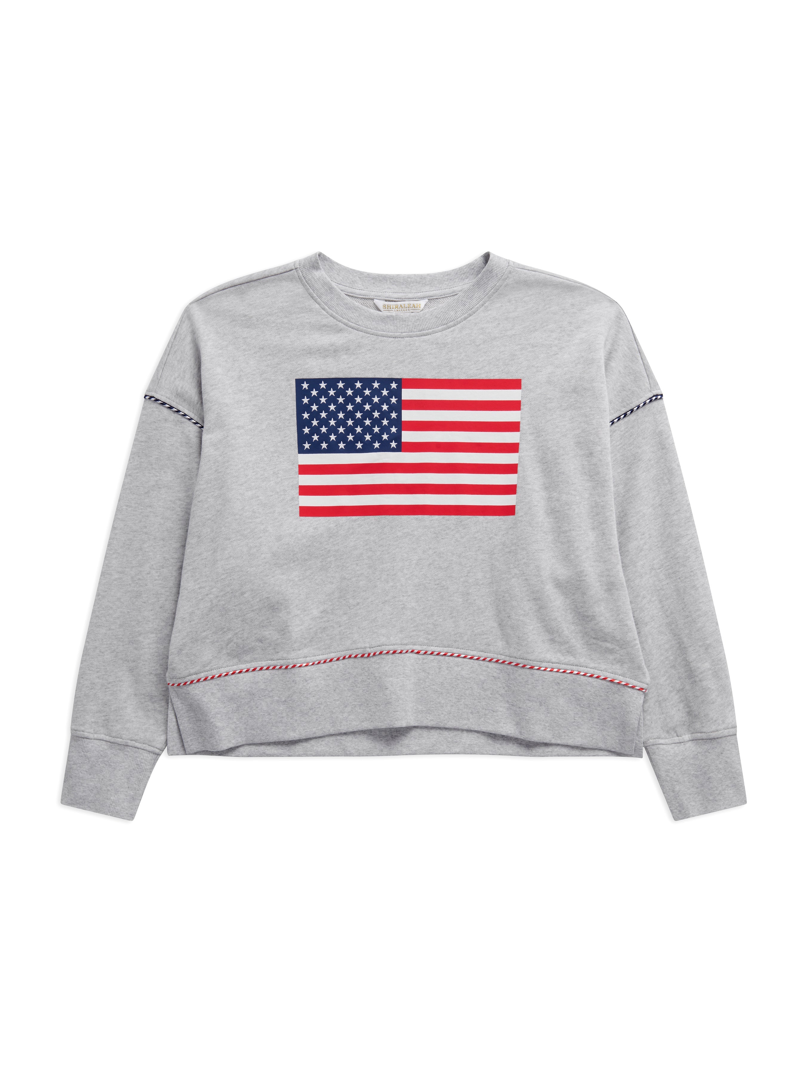 American Flag Mesh Sweatshirt - Large
