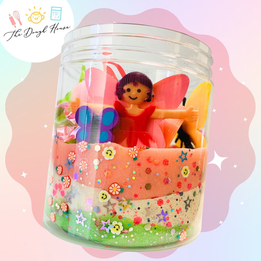 LARGE MAGICAL JAR; GIRLY GARDEN, DOUGH