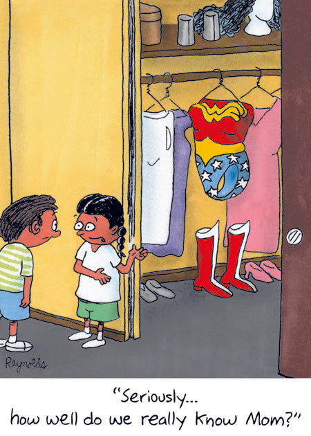 Wonder Woman Closet Mother's Day Card