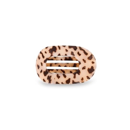 Round Flat Hair Clip - Small - Blonde Tortoise