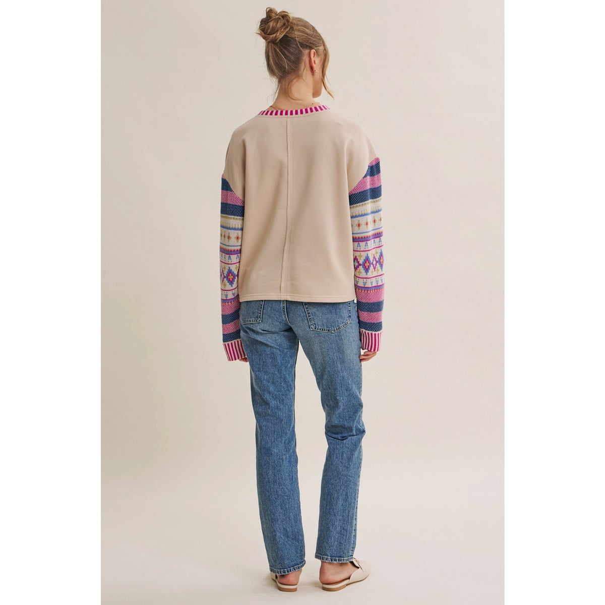 ALPINE AFTERNOON FAIR ISLE SWEATER/SHIRT-LARGE