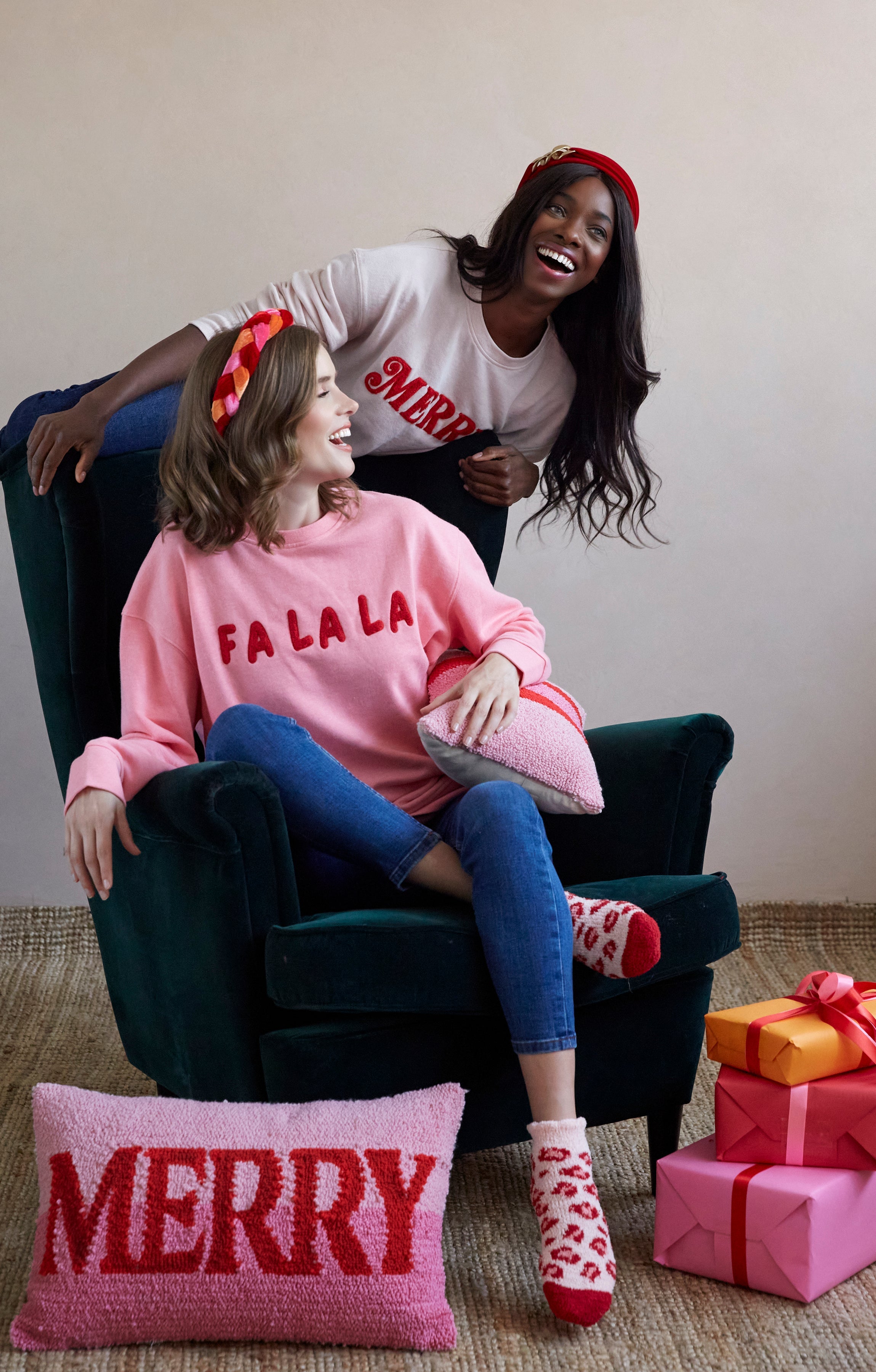 FA LA LA Sweater, Bubblegum - Small