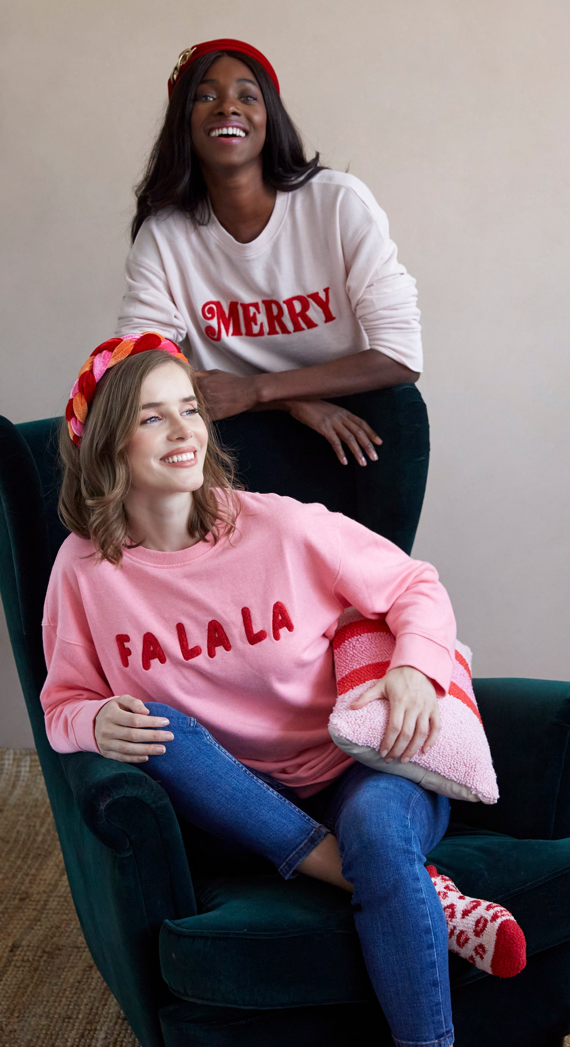 FA LA LA Sweater, Bubblegum - Small