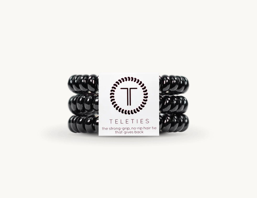 Silk Hair Scrunchie - Small - Jet Black