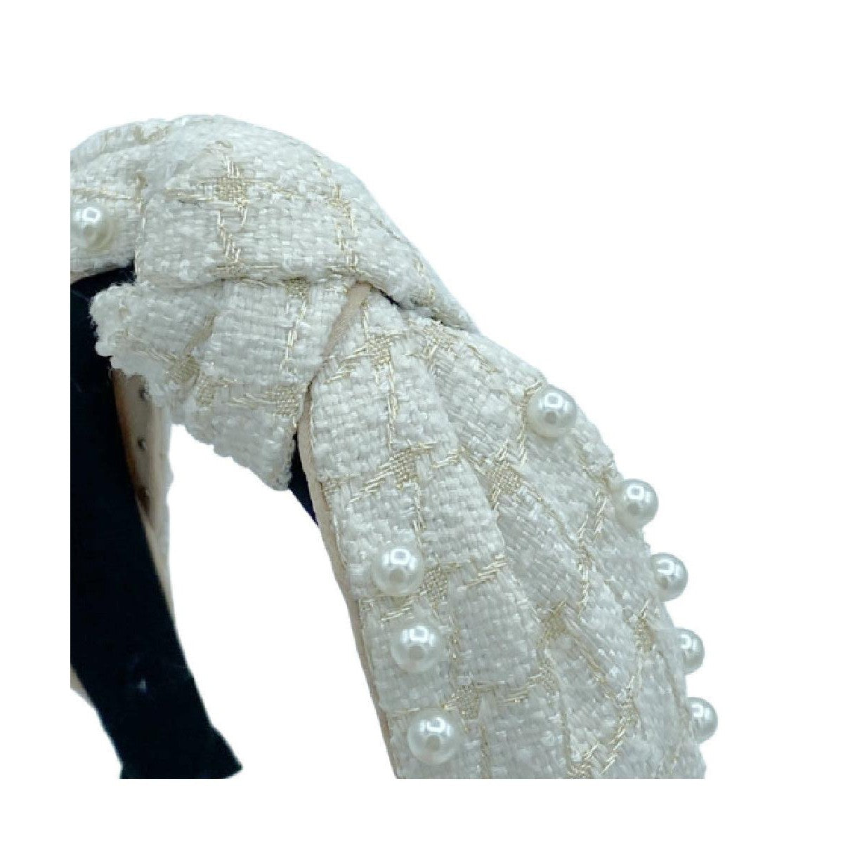 IT GIRL HEADBAND PEARL-CREAM TOP KNOT