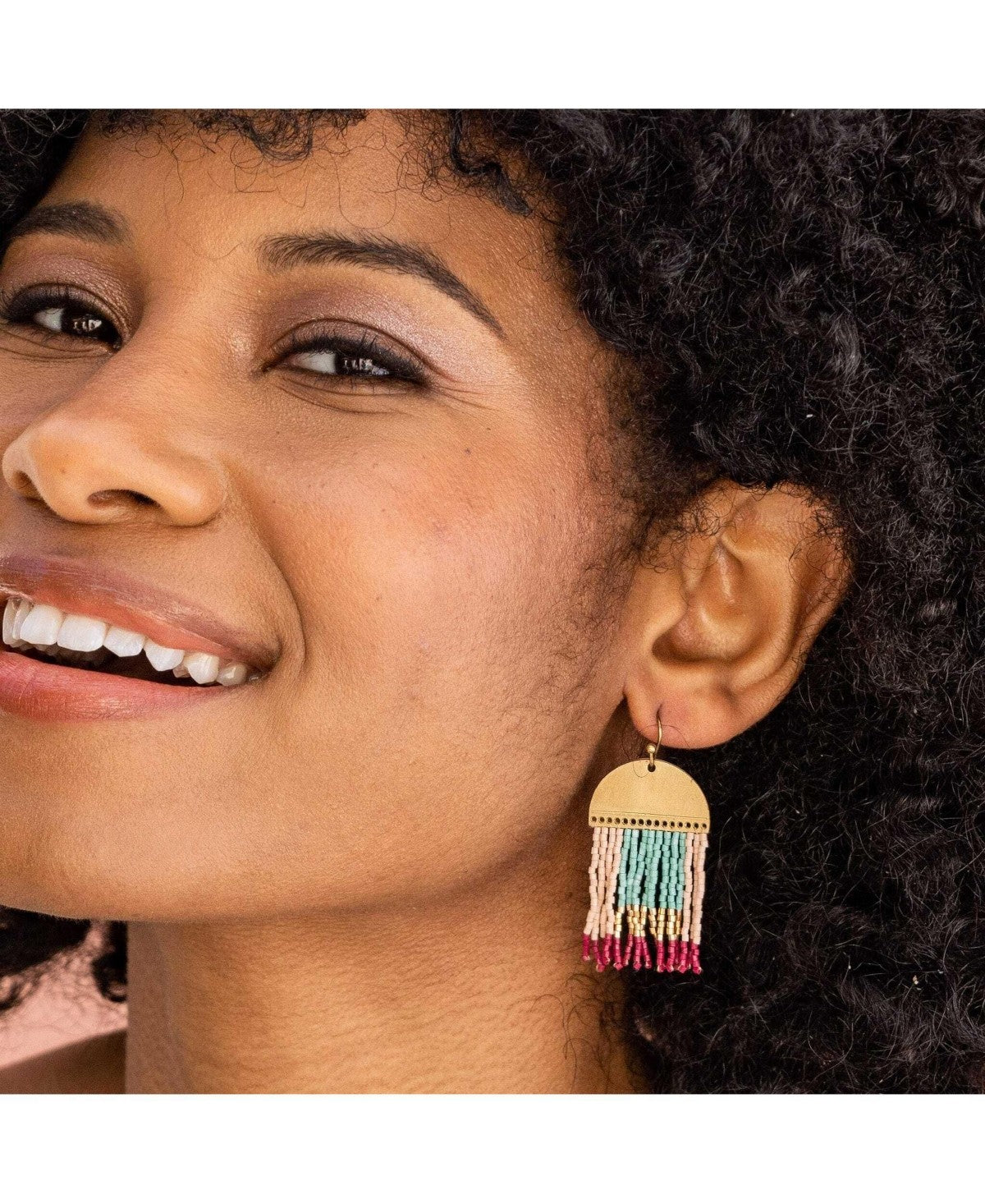 Birdie Abstract Earrings Light Pink