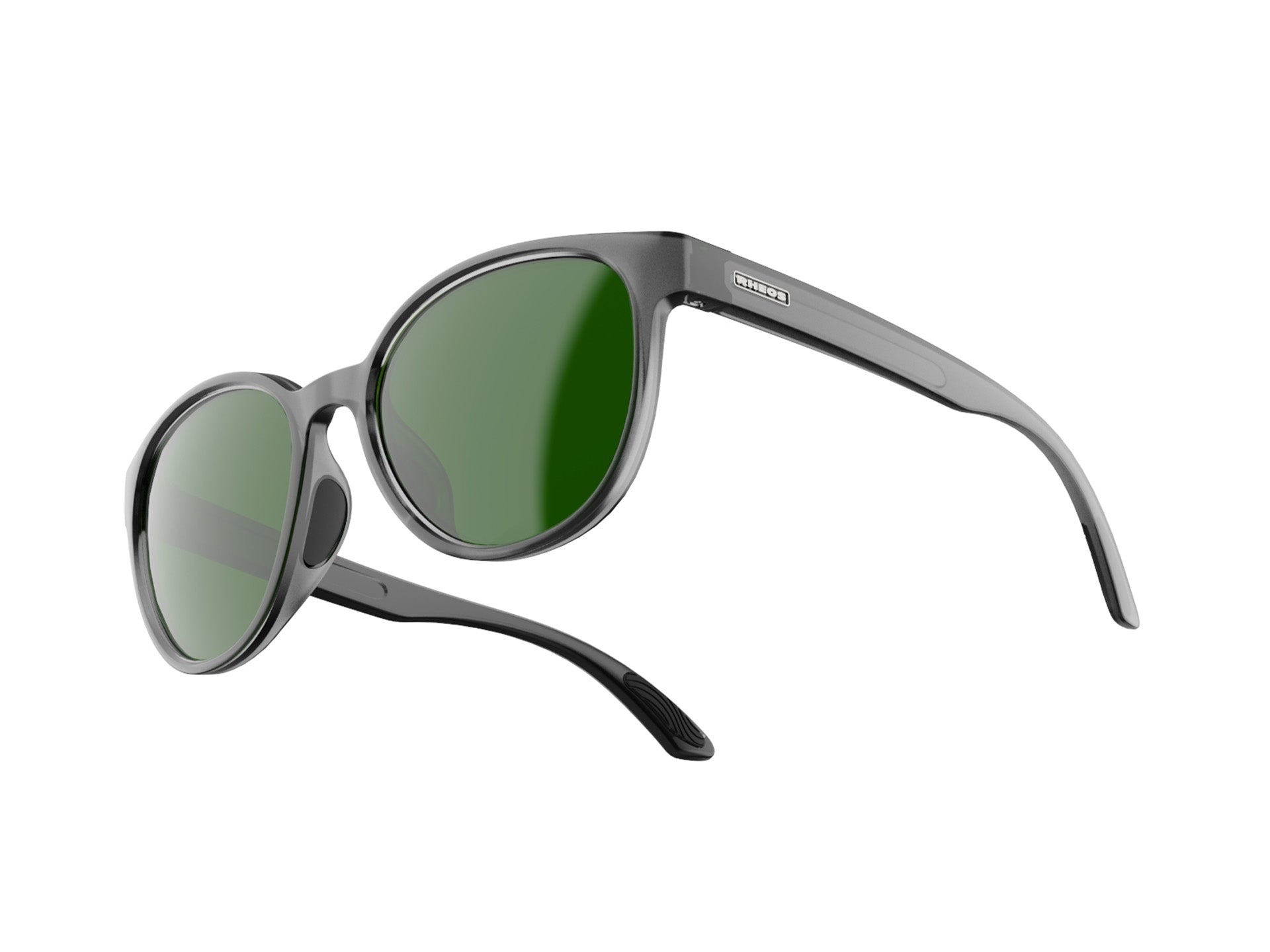 Wyecreeks - Nylon Optics - Glossy Dark Grey | Crystal Moss