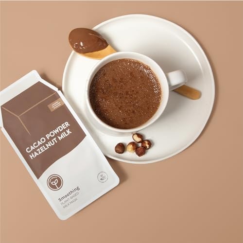 Cacao Powder Hazelnut Milk Smoothing Plant-Based Milk Sheet Mask