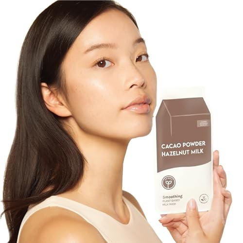 Cacao Powder Hazelnut Milk Smoothing Plant-Based Milk Sheet Mask