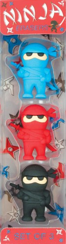 Ninja Erasers (set of 3)