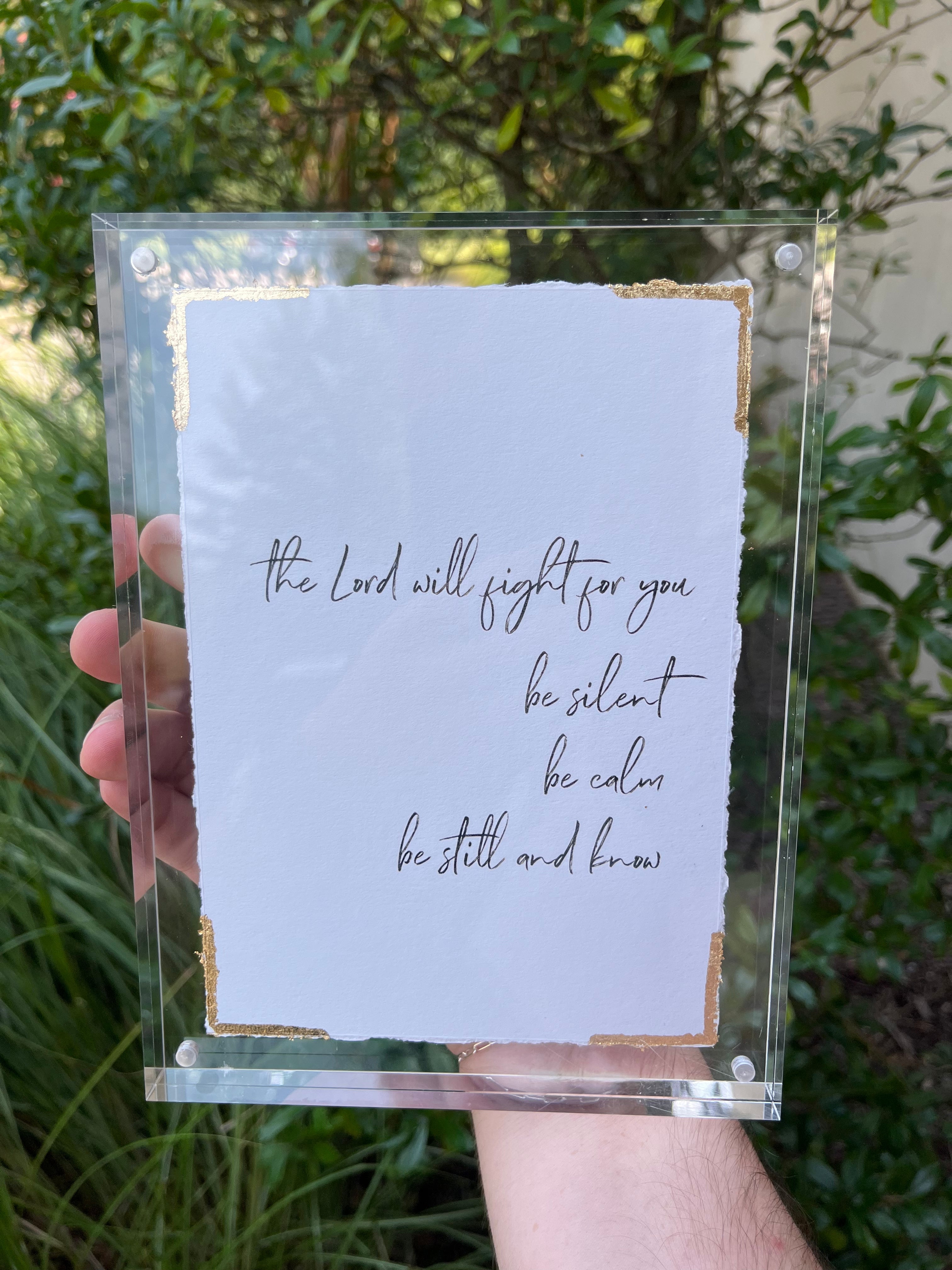 6" x 8" Acrylic Frame w/ Gold Accents - God Promises