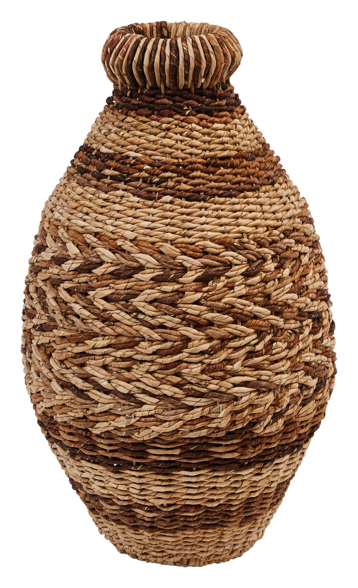 Round Woven Abaca Vase 21" H x 12"
