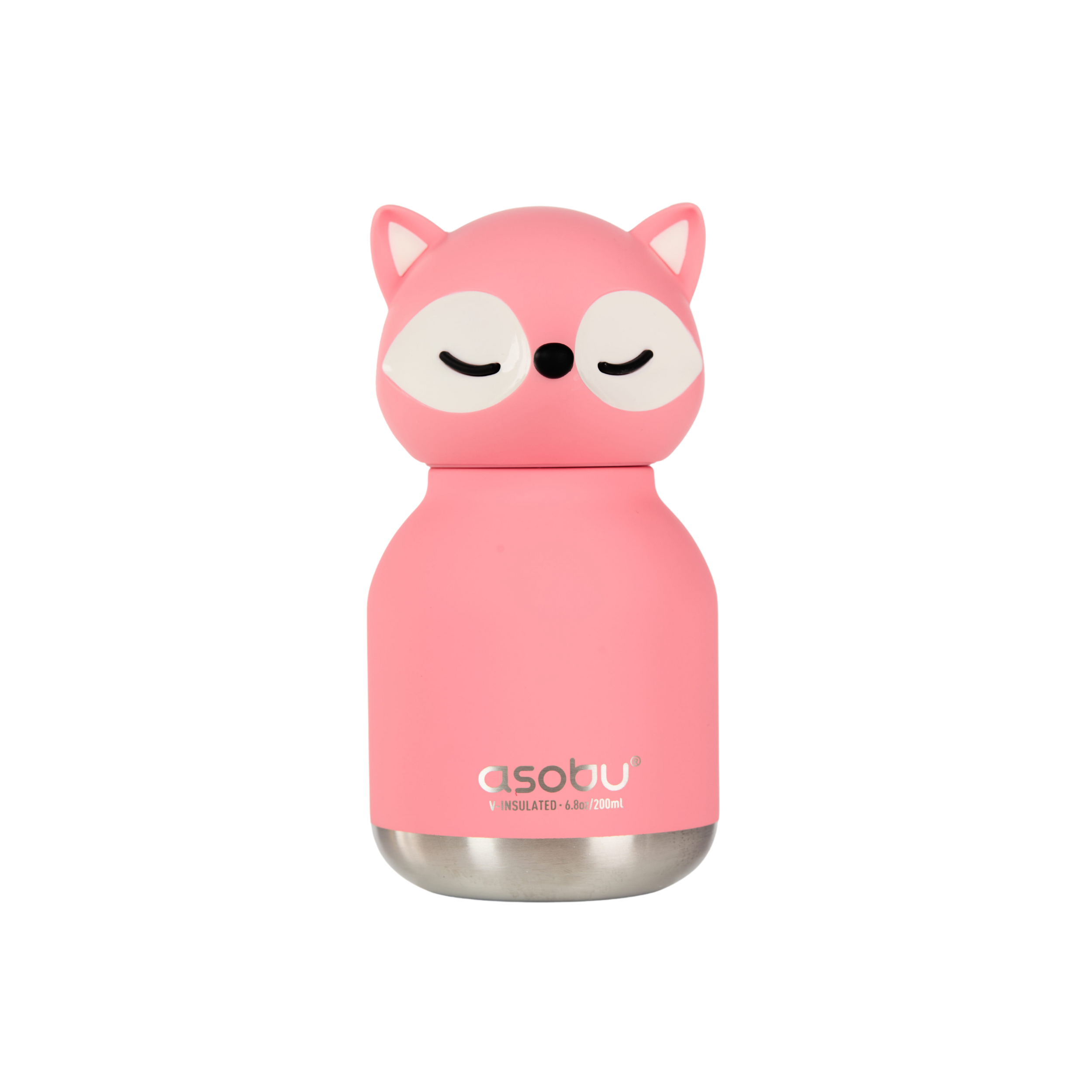 Bag Charm Water Bottle - Pink Fox