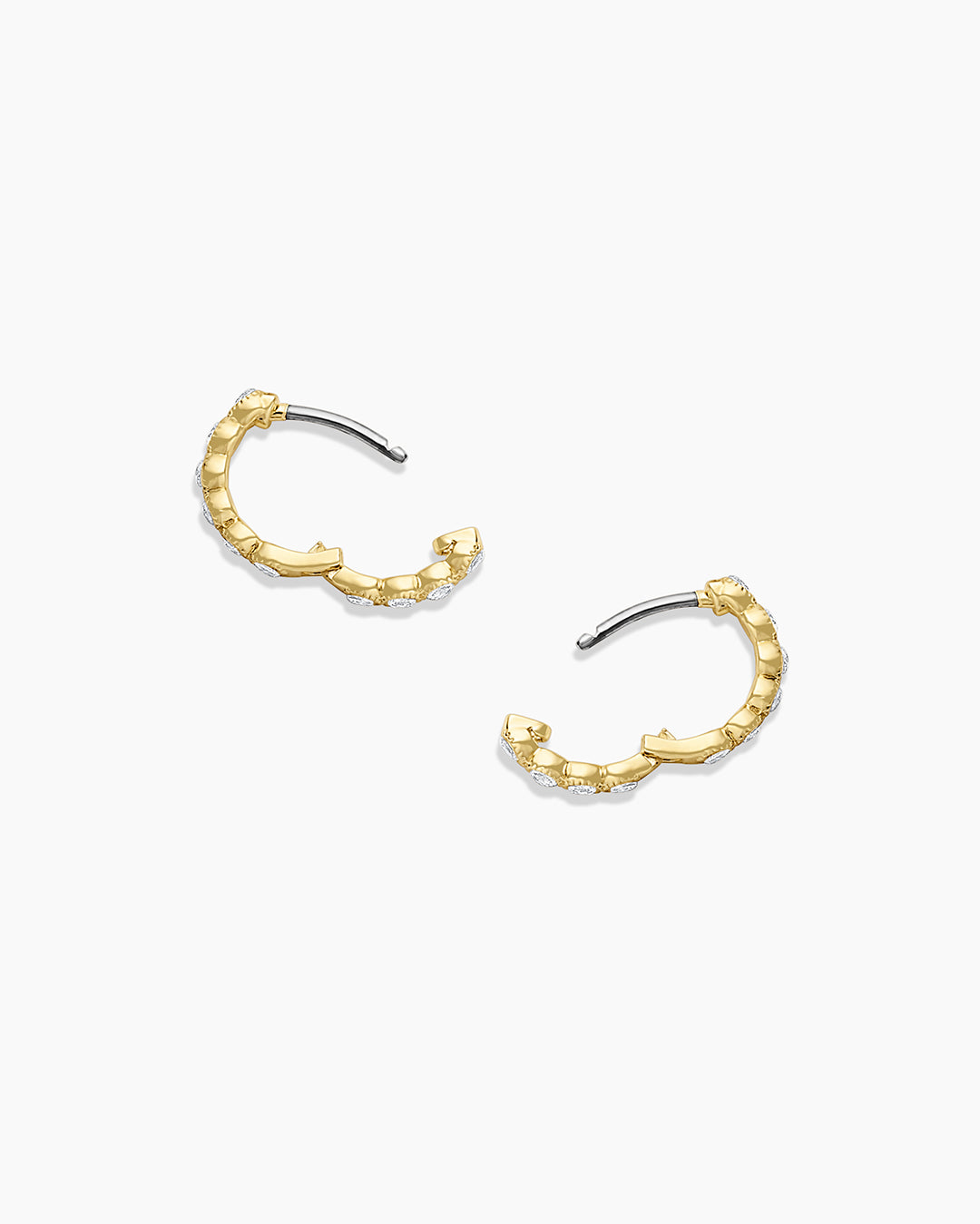Madison Shimmer Huggies - Gold (stainless steel post)