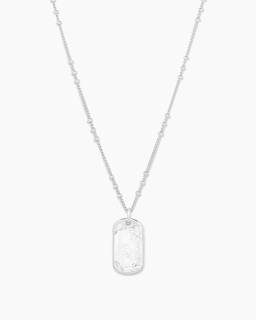 Griffin Dog Tag Necklace - Silver