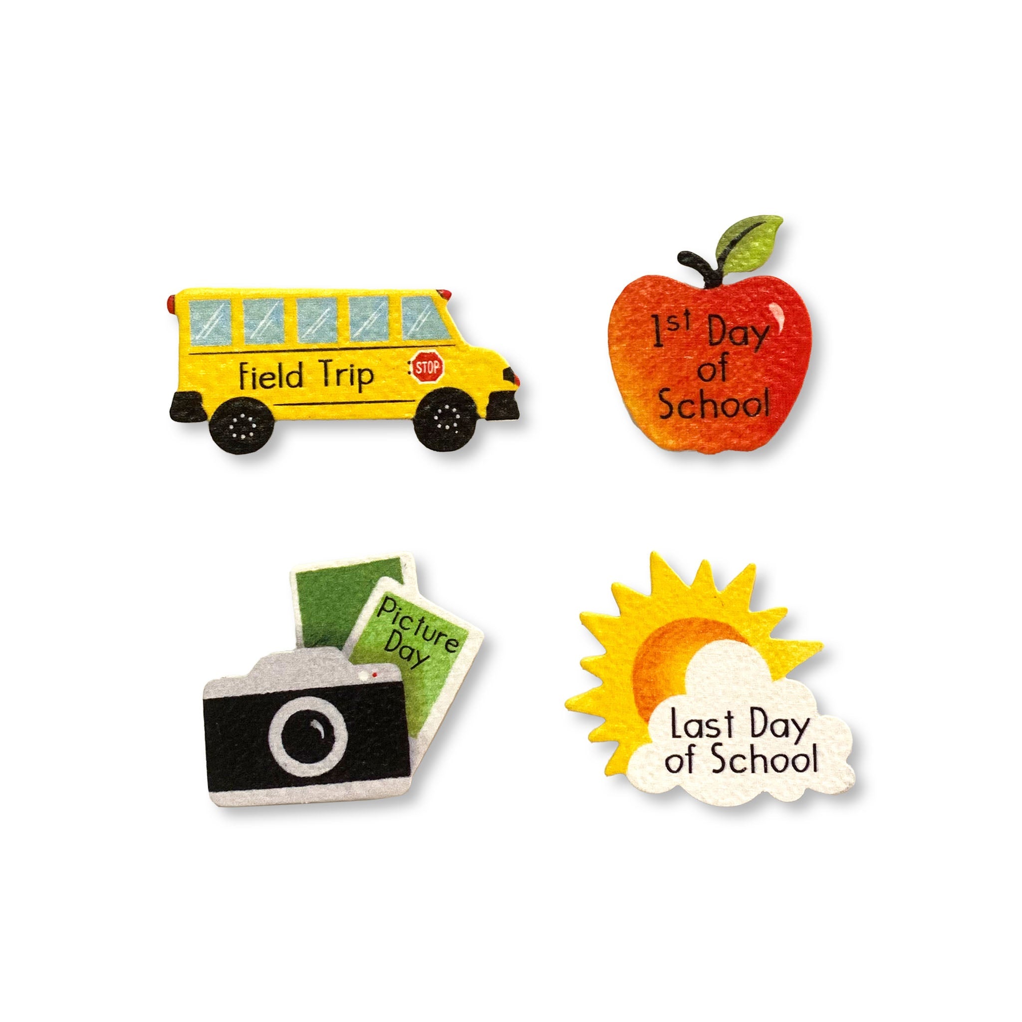 SCHOOL DAYS CALENDAR MAGNETS SET OF 4