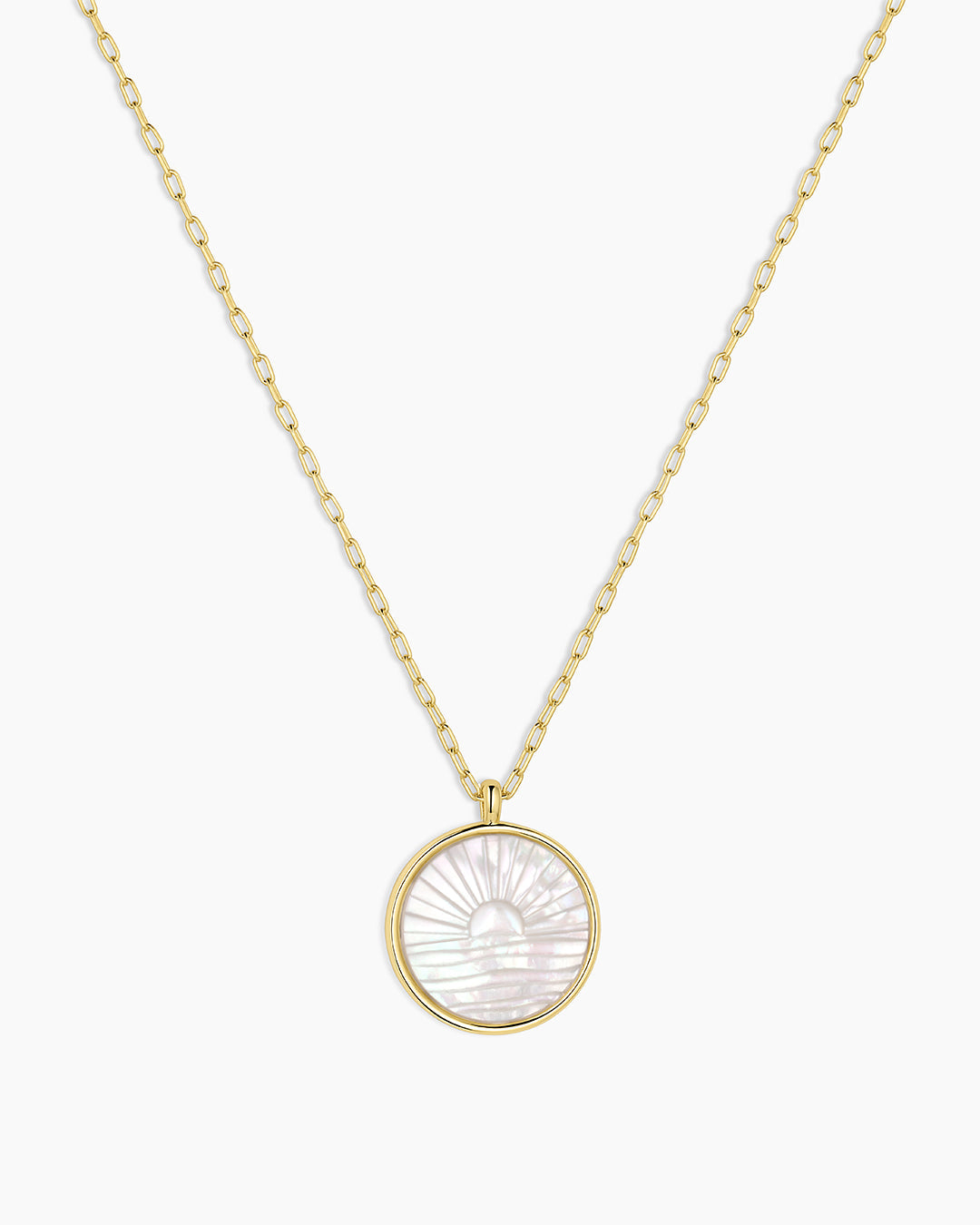 Sunset Etched Necklace (Gold)