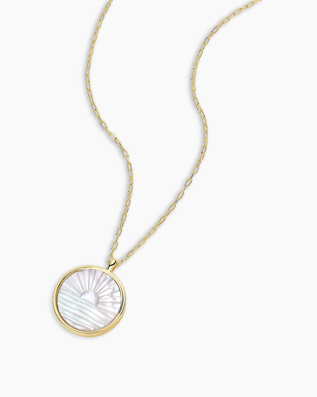 Sunset Etched Necklace (Gold)