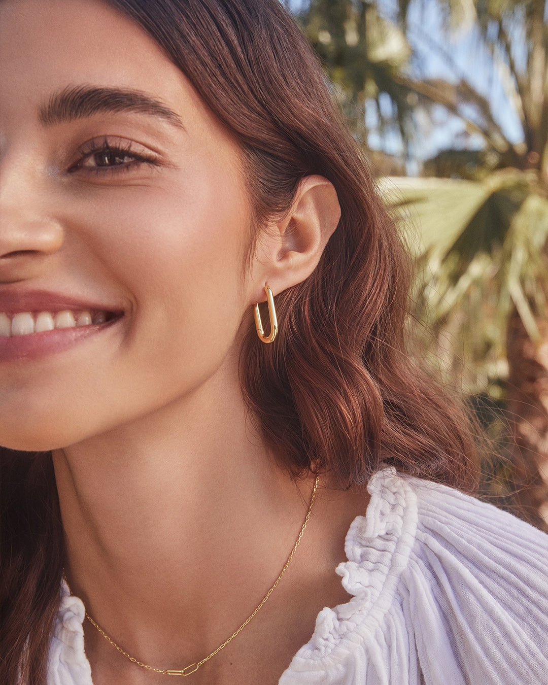 Zoey Shimmer Hoops (Gold)