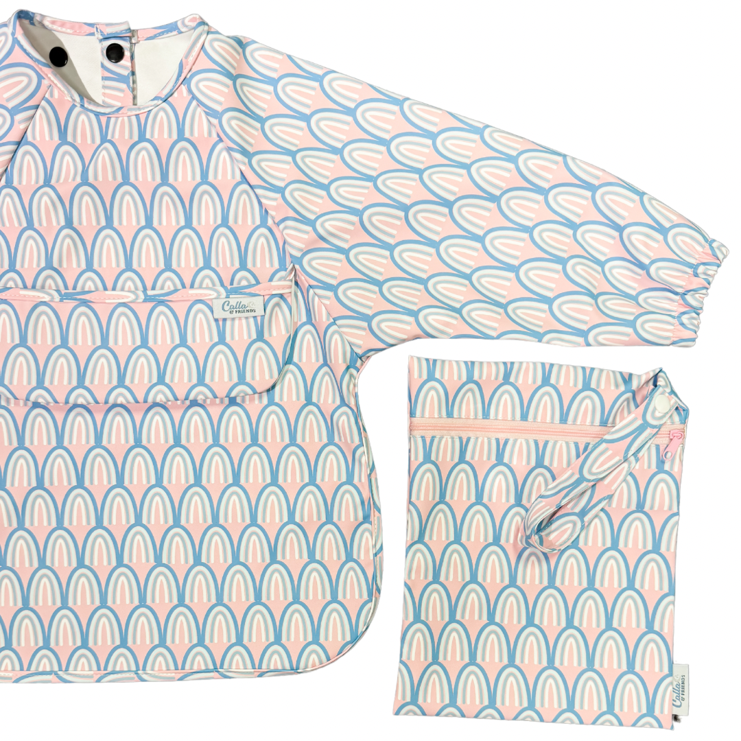THE GRAYSON ONG SLEEVE BIB-RAINBOW -GREEN