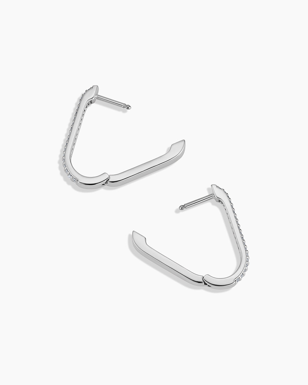 Parker Shimmer Huggies (silver) - Stainless Steel Post