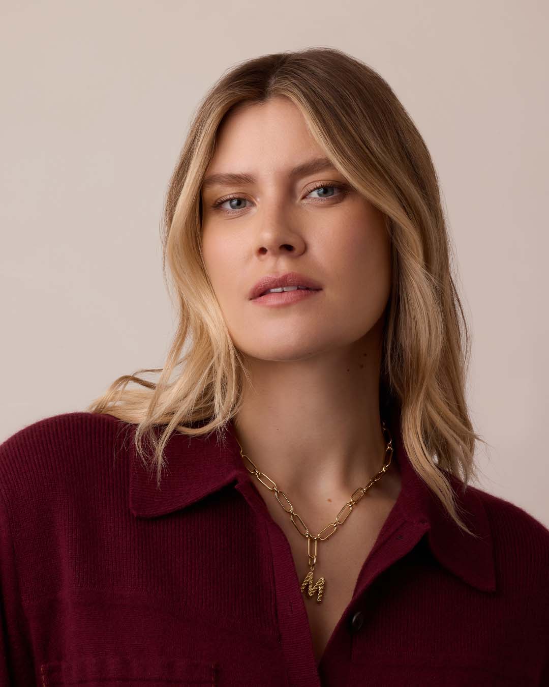 Zoey Statement Link Necklace (gold)