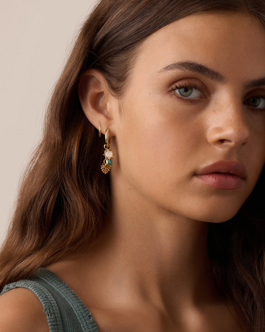 Beach Cluster Hoops (gold)