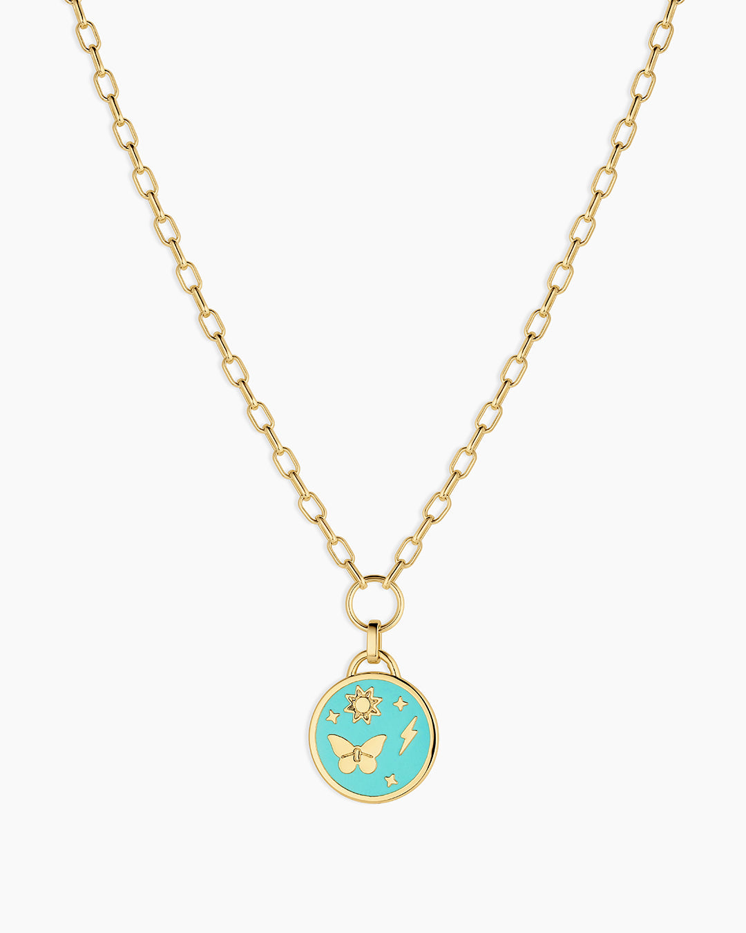 Lightning Strikes Coin Necklace (gold)