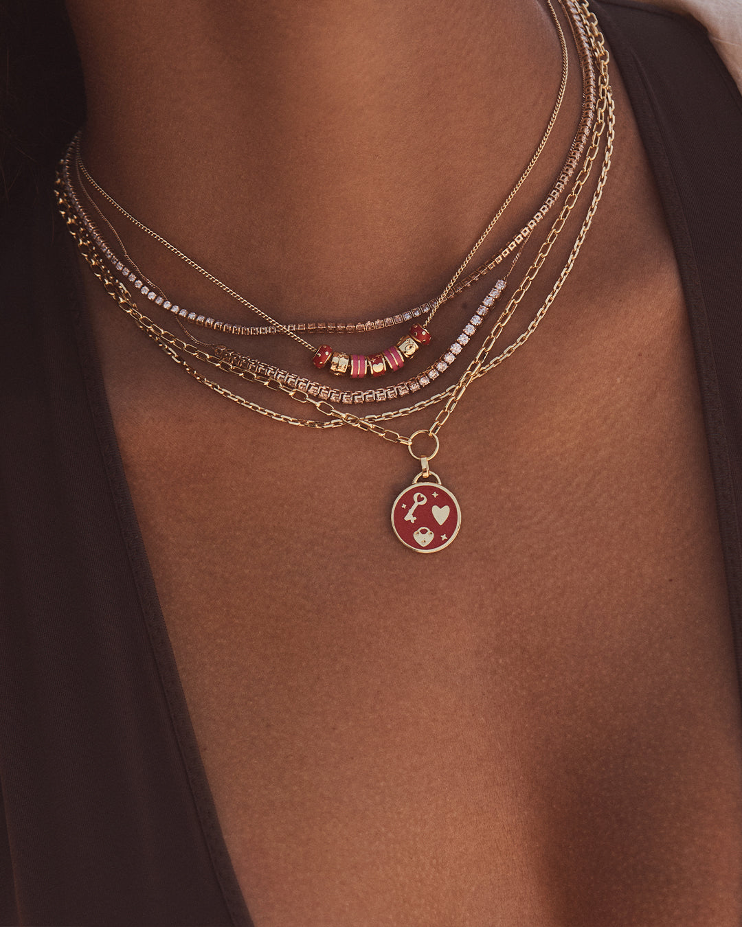 Love U Coin Necklace (gold)