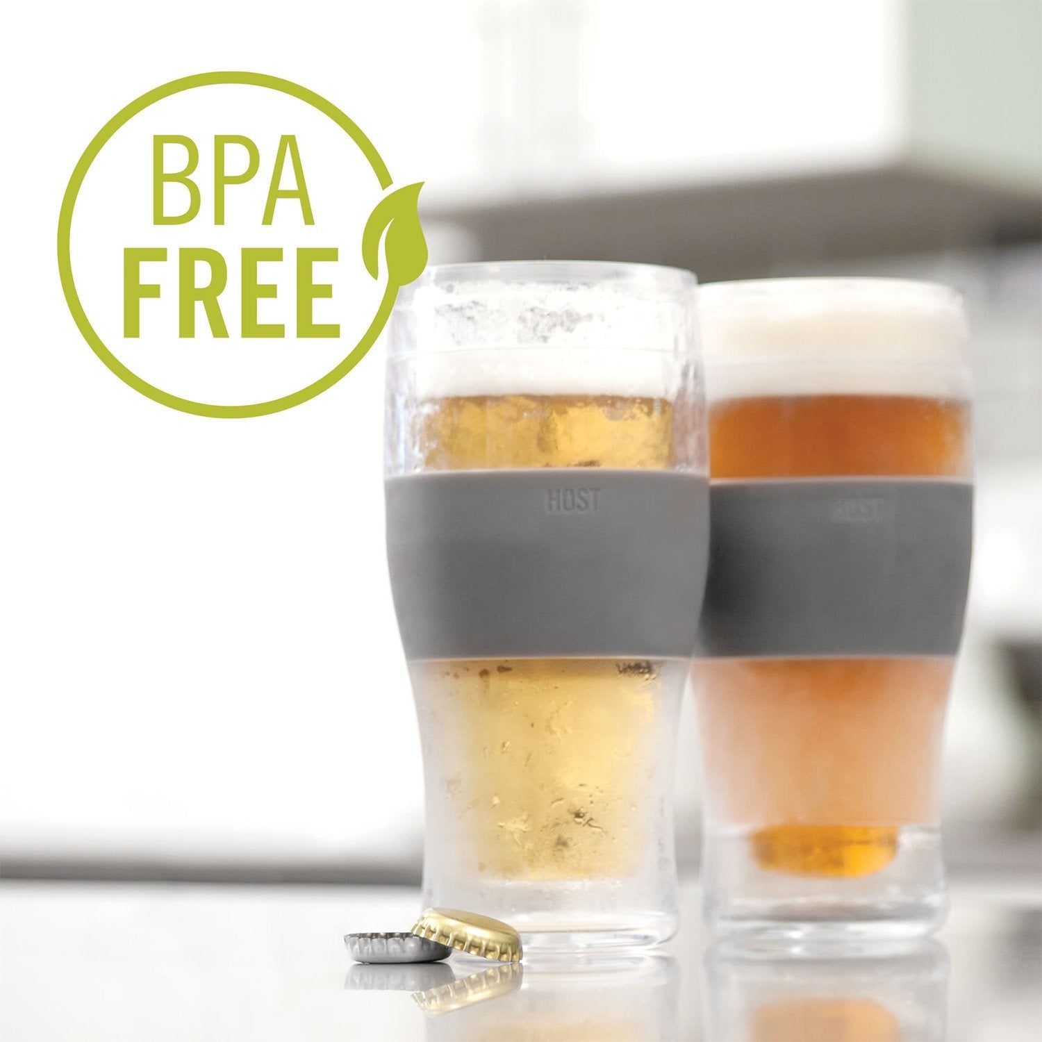 Beer Freeze Cooling Cups in Wood (set of 2)