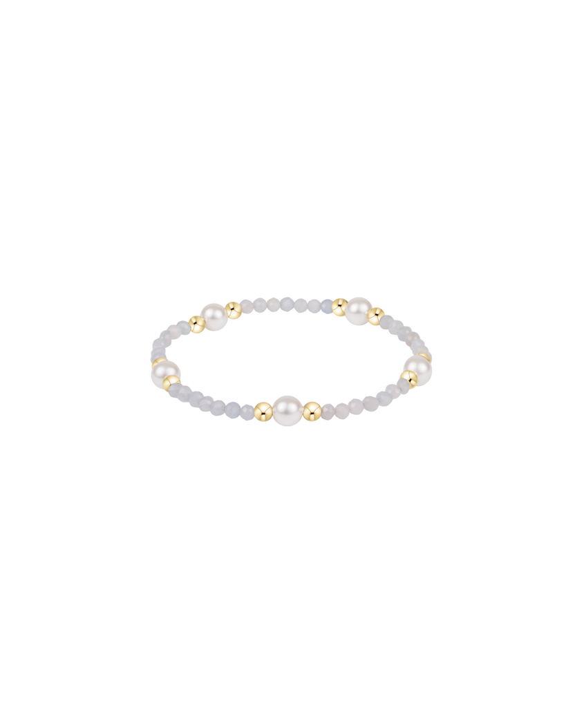 Purpose Pearl 6mm Gem Bracelet - Aquamarine