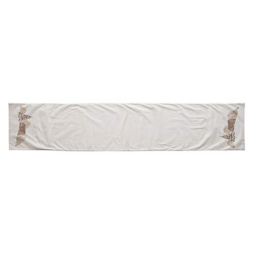 72" x 14" w Cotton & Linen Embroidered Table Runner