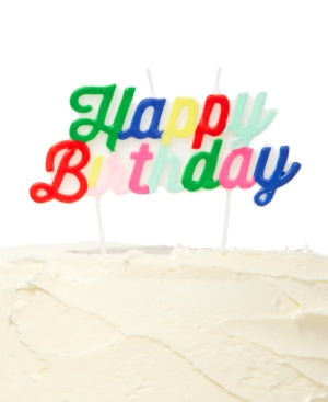 Multicolor Happy Birthday Candle
