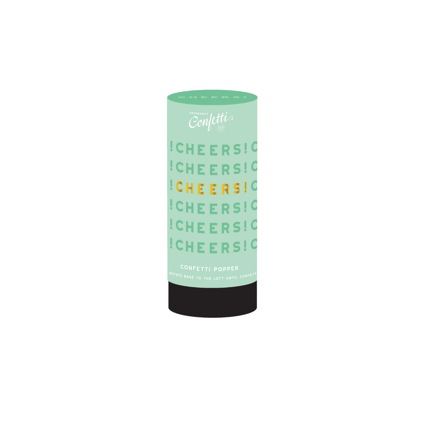 Cheers Confetti Popper - Seafoam