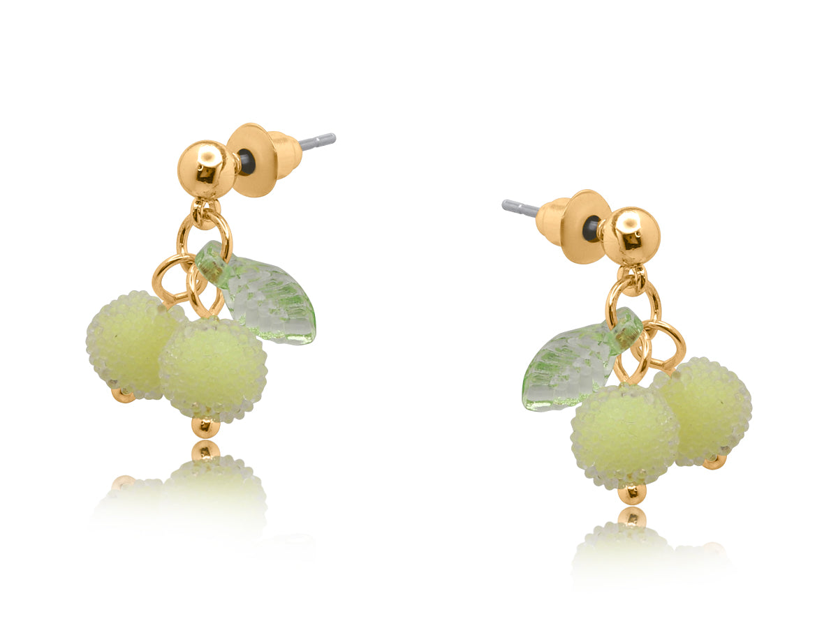 Green Vladimira Frosted Berries Stud Earrings