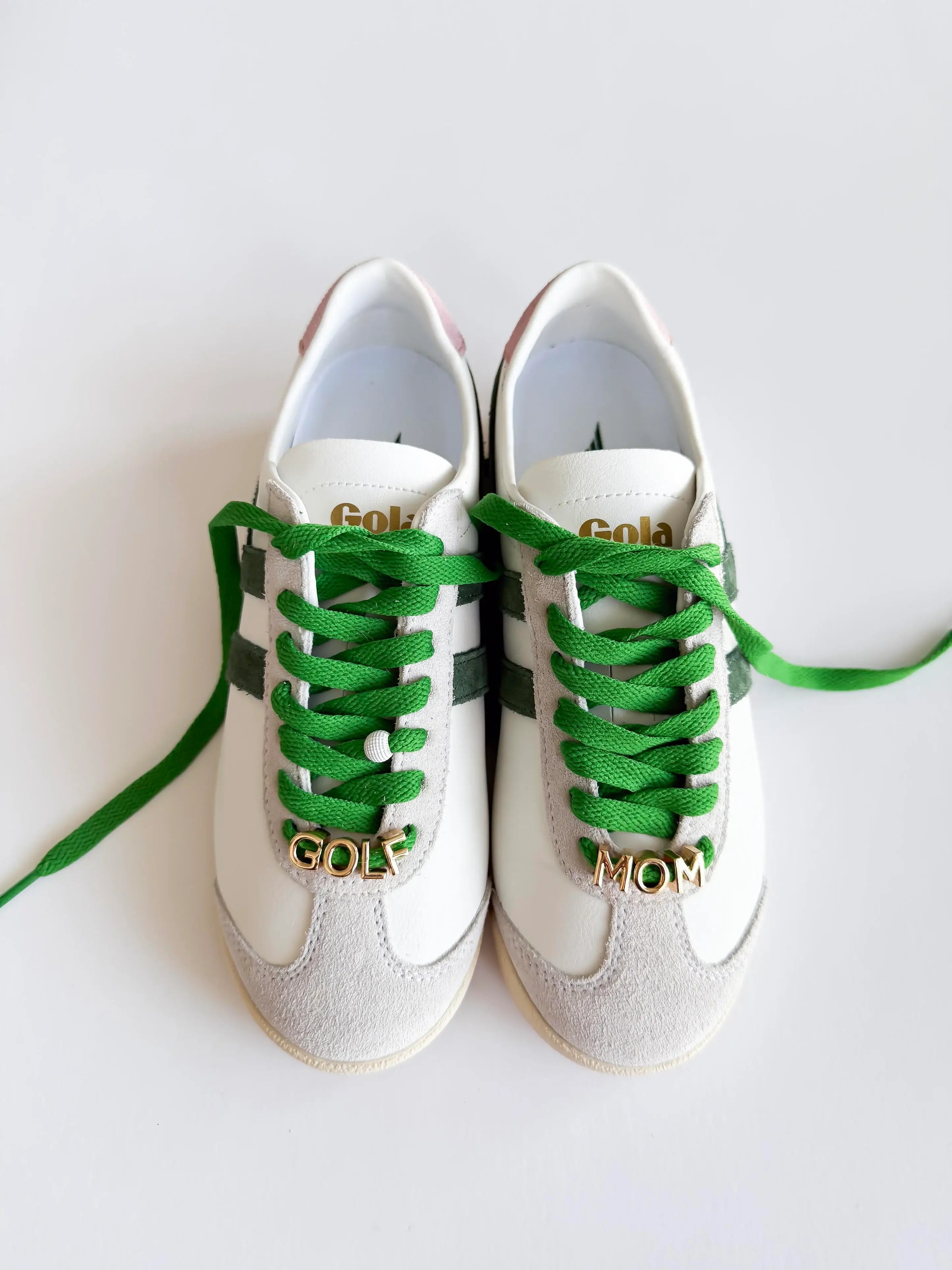 GOLF MOM SNEAKER LACES & CHARM SET-GREEN