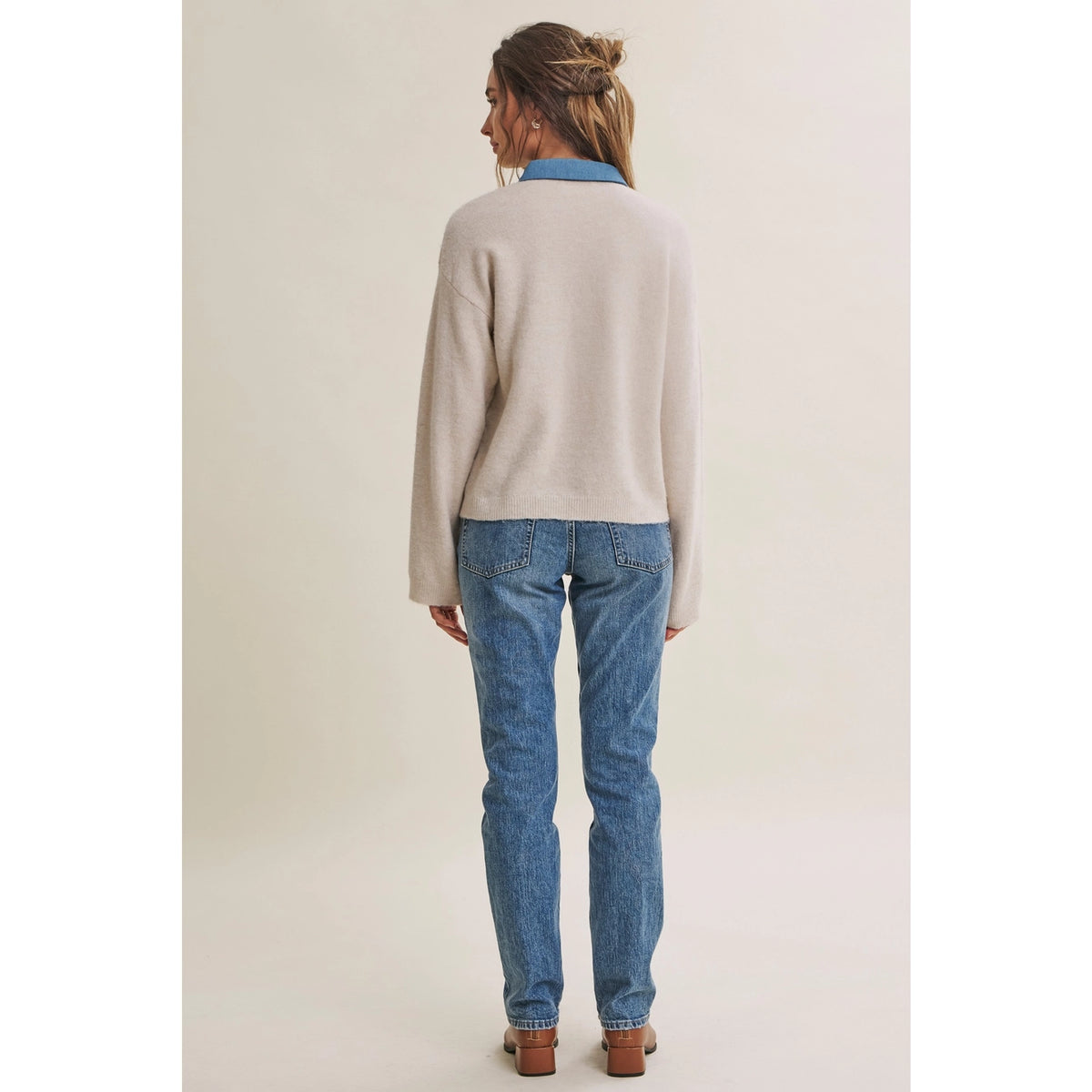 Elevated Denim Everyday Sweater Grey - Large