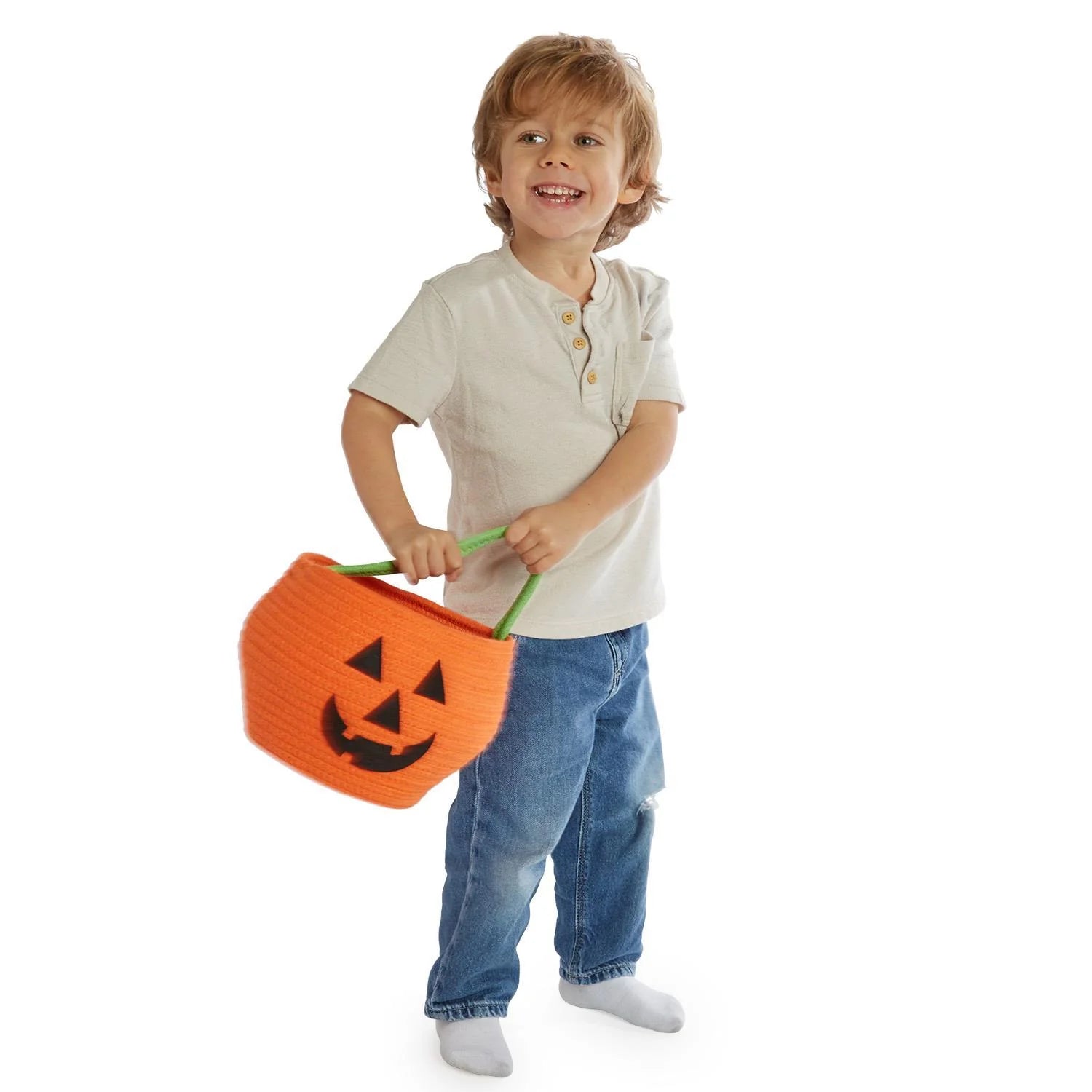 Halloween Cotton Rope Basket - Assorted Style