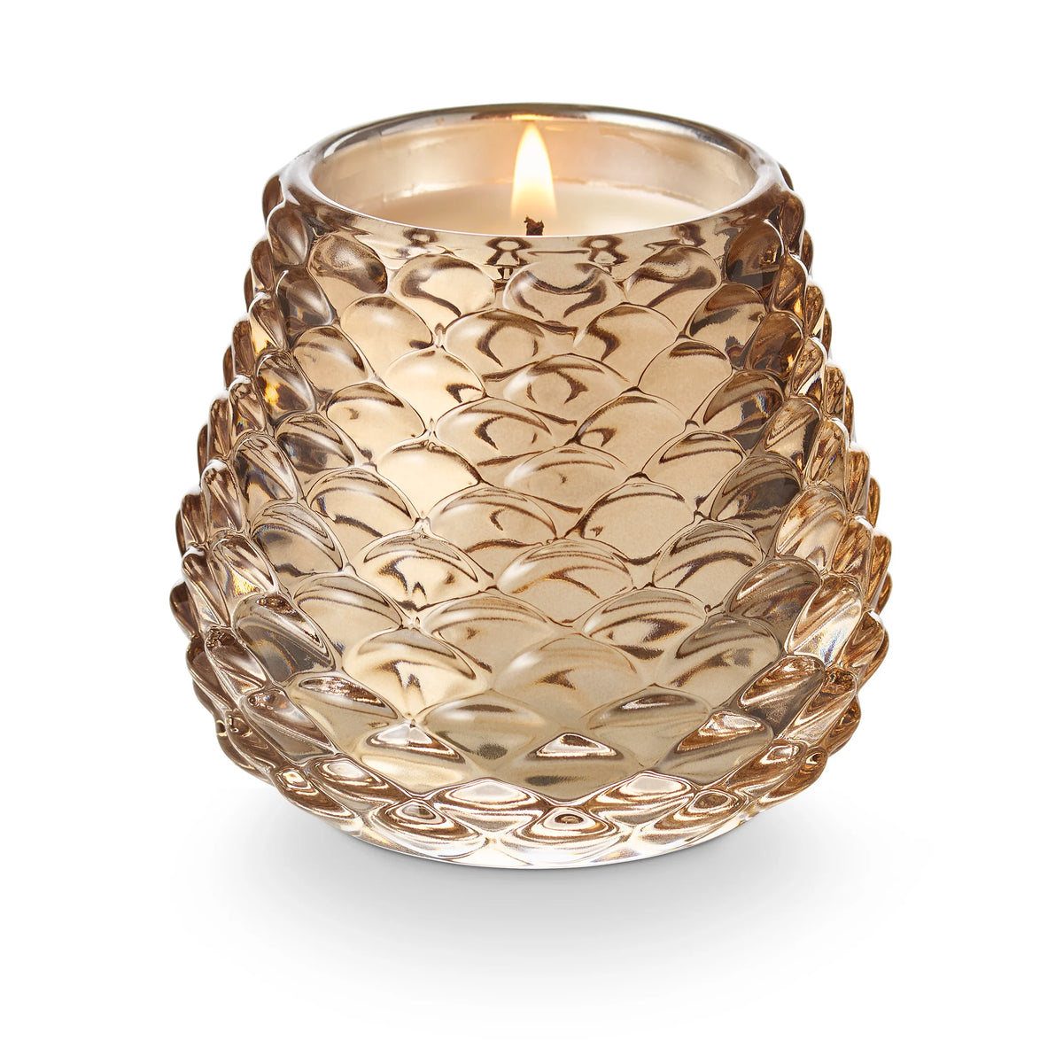 WOODFIRE GLASS PINECONE CANDLE