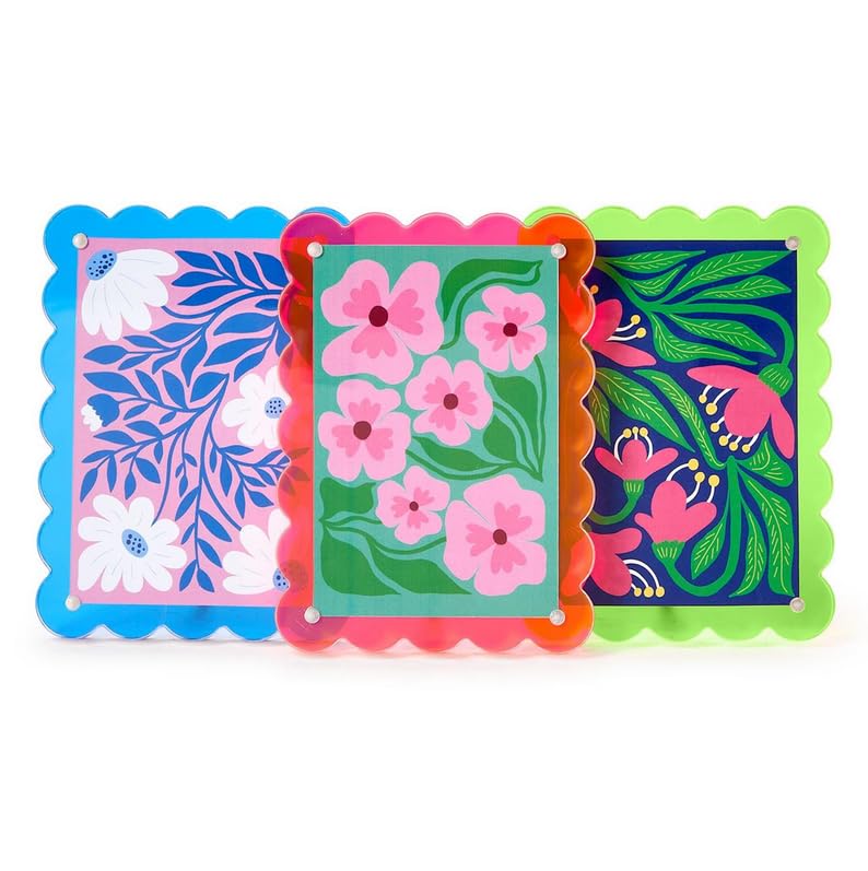 ACRYLIC SCALLOPED FRAME 4 X 6-PINK