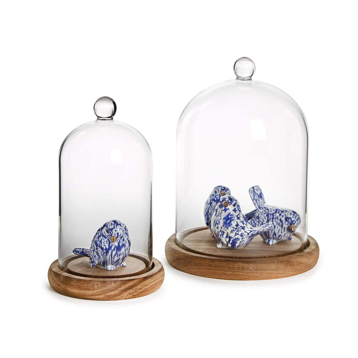 Cloche w/Ball Handle & Wooden Base - Large