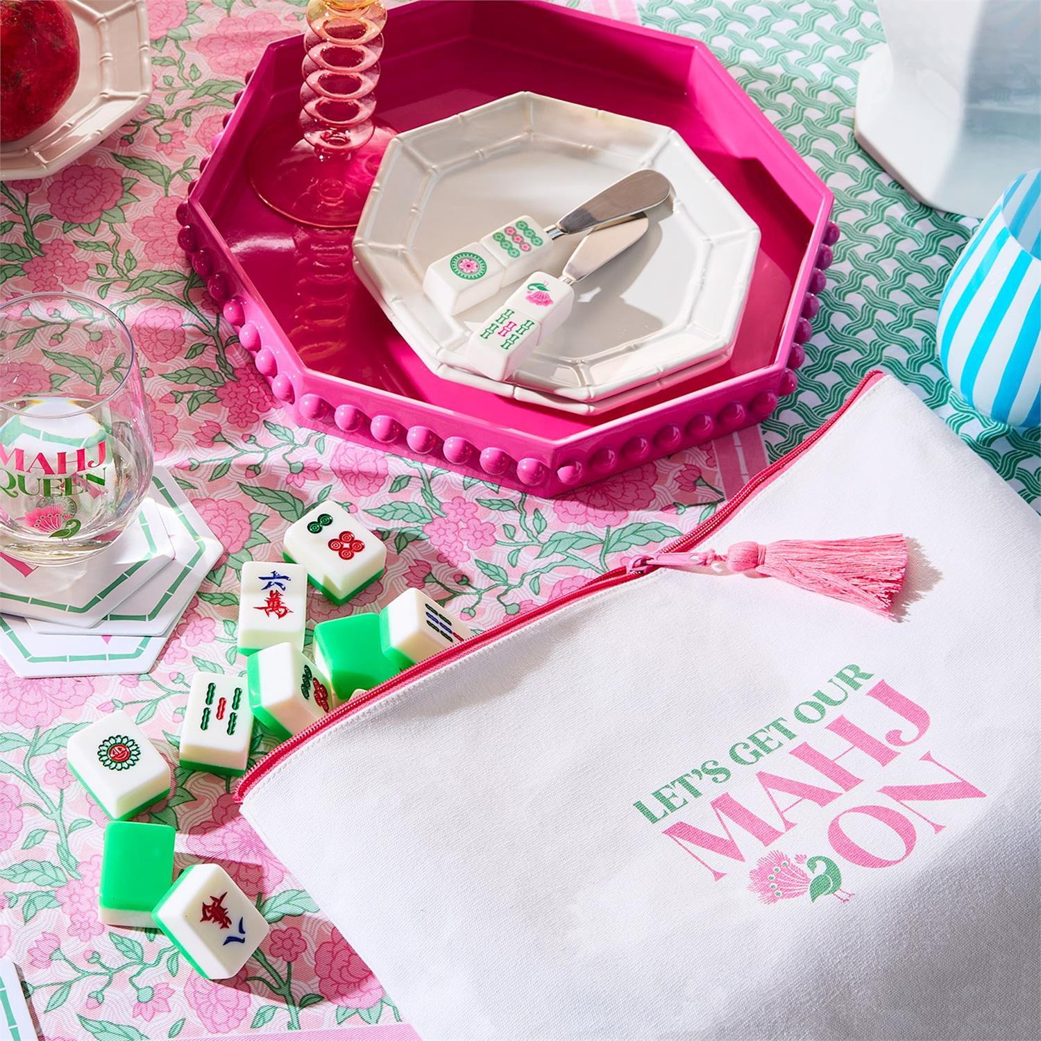 Mahjong Storage Pouch - Let's Get Our Mahj On