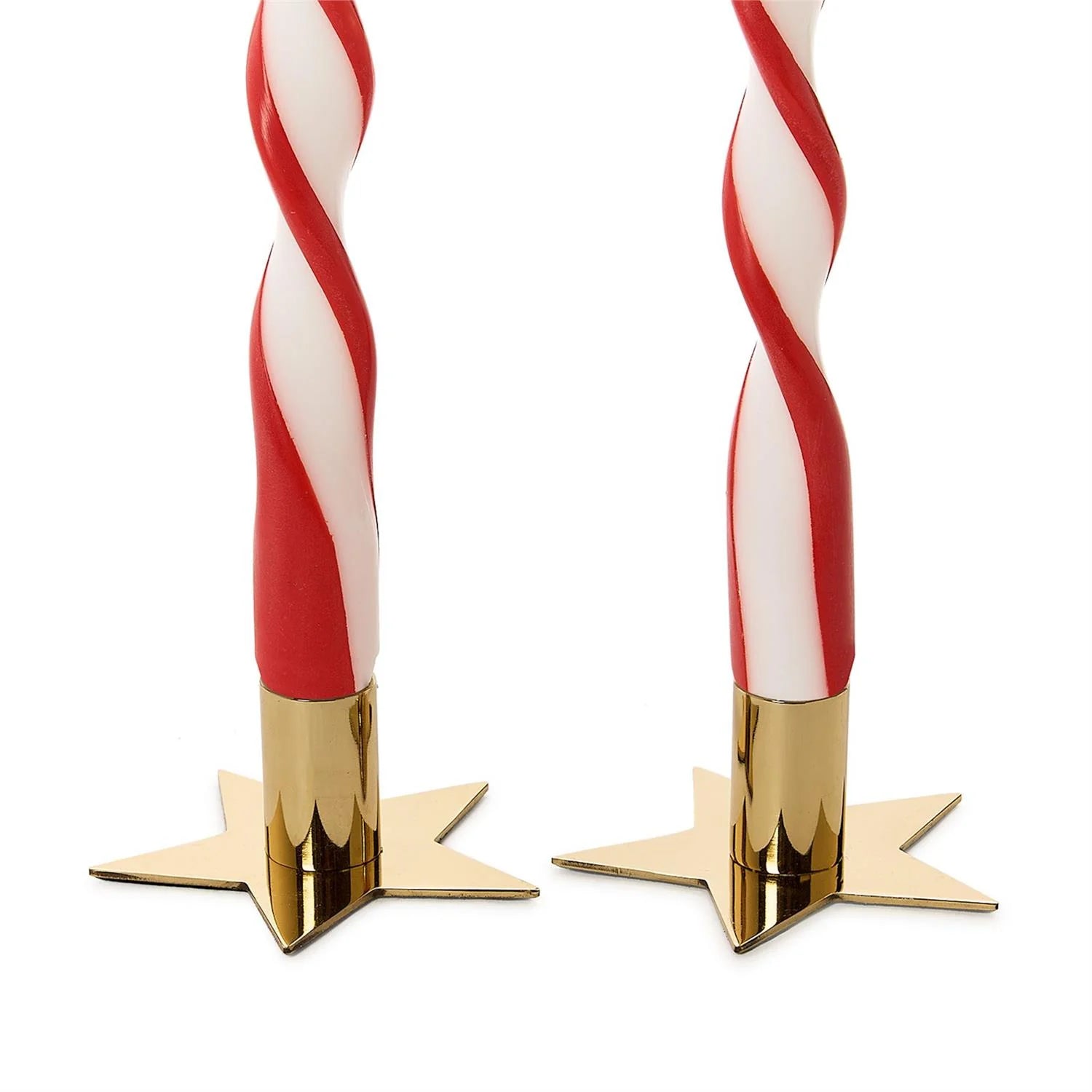 STAR SHAPE METALLIC GOLD TAPER CANDLE HOLDER