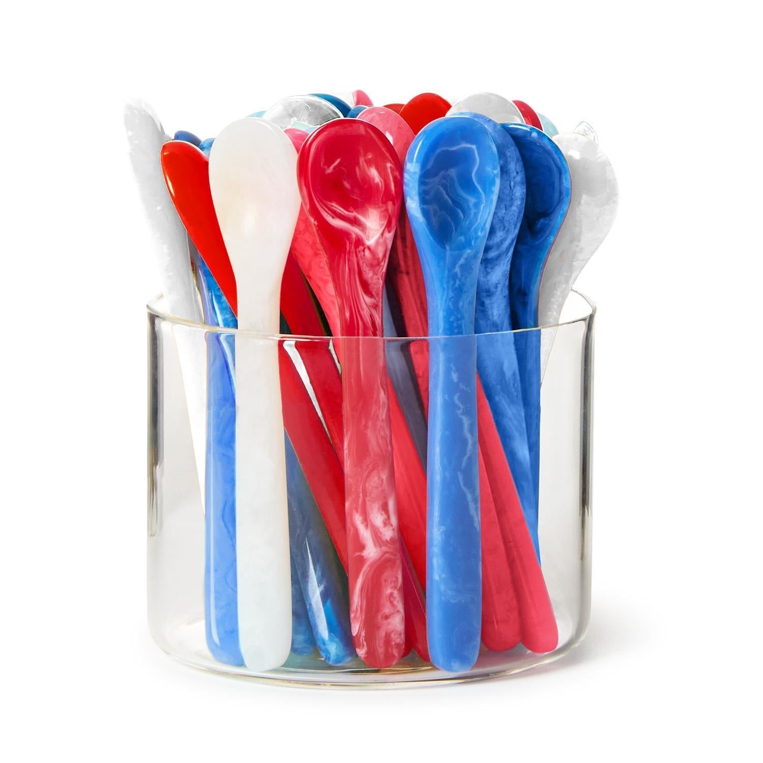 RED WHITE & BLUE SPOONS-RESIN