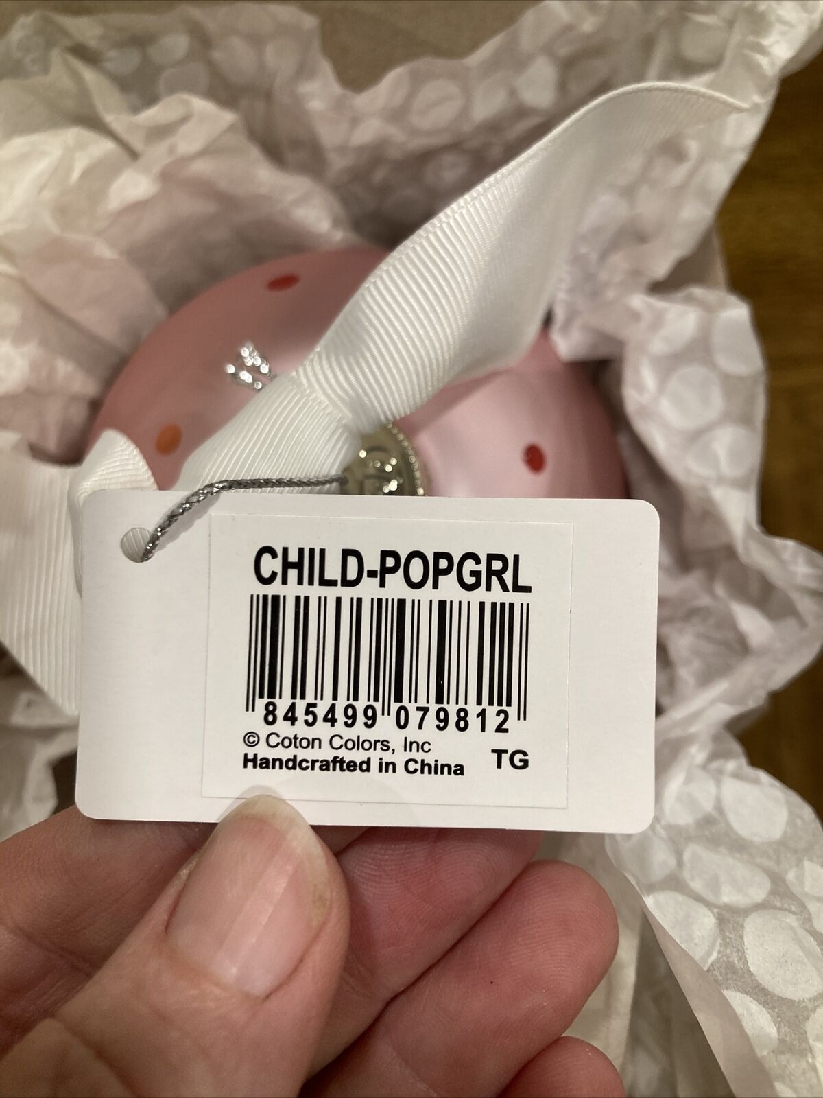 It's a Girl Popper 100mm Glass Ornament