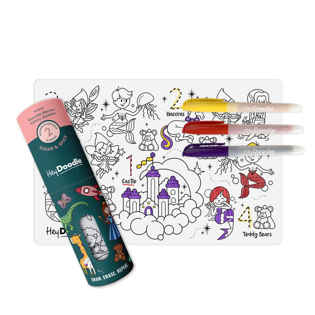 REUSABLE SILICONE ACTIVITY MAT W/MARKERS-"INTO THE WILD"