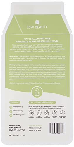 Matcha Almond Milk Radiance Plant-Based Milk Sheet Mask